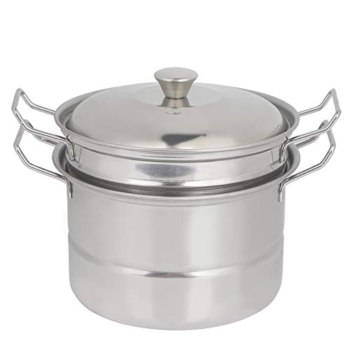 Playtoy Steamer Pot, mini olla de vapor de juguete de acero inoxidable para niños, ligera, para suministros de cocina de juguete, productos de cocina de juguete