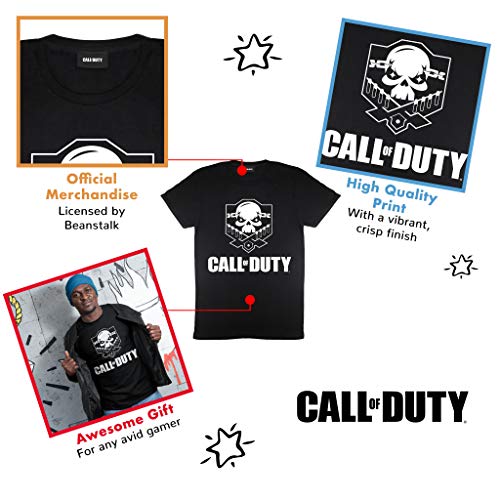 Popgear Call of Duty Logotipo del cráneo Camiseta para Hombre Negro 3XL | Gamer Xbox PS4 PS5 Interruptor Idea del Regalo de cumpleaños para los individuos, para el hogar o la Gimnasia