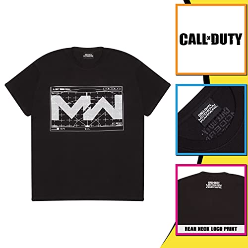 Popgear Call of Duty - Modern Warfare Revelar Mapa Camiseta para Hombre Negro L