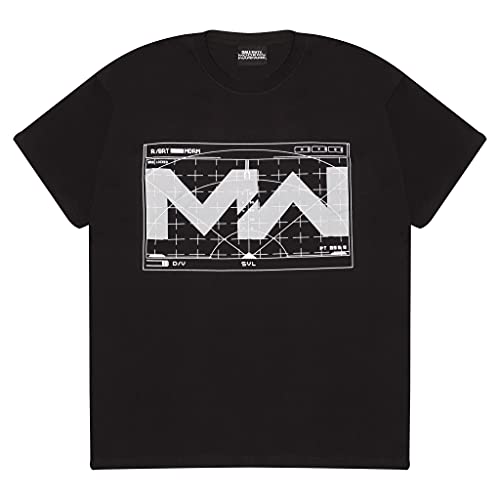 Popgear Call of Duty - Modern Warfare Revelar Mapa Camiseta para Hombre Negro L