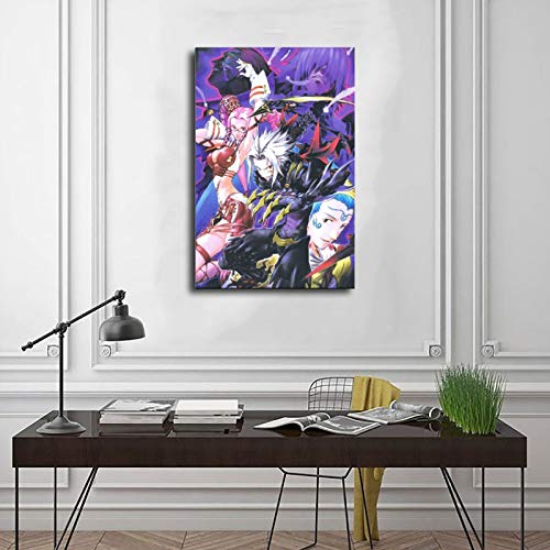 Póster de anime Hack G.U 2, decoración de dormitorio, paisaje, oficina, decoración de habitación, regalo, 60 x 90 cm, estilo de marco 1
