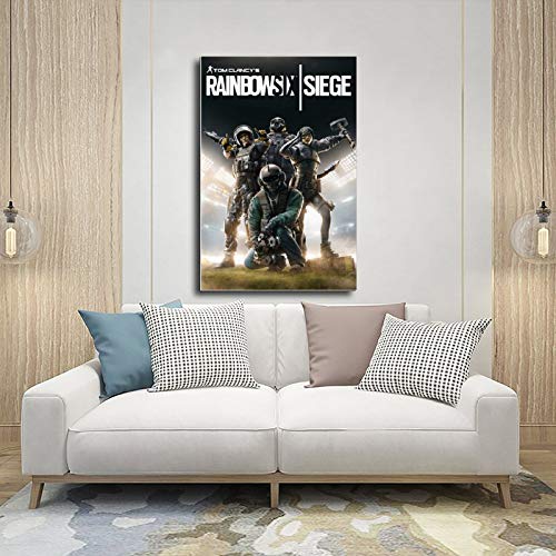 Póster de juego Tom Clancy's Rainbow Six Siege 14 Lienzo decorativo para dormitorio, deportes, paisaje, oficina, decoración de habitación, regalo 30 x 45 cm, estilo Unframe-1