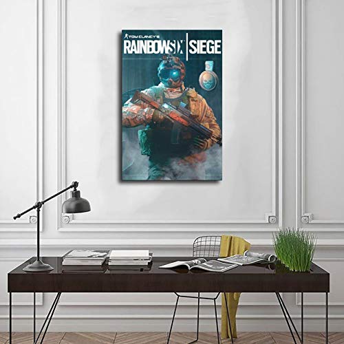 Póster de Tom Clancy's Rainbow Six Siege 12 Lienzo decorativo para pared con impresión artística para sala de estar o dormitorio, 30 x 45 cm, estilo Unframe-1