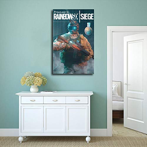 Póster de Tom Clancy's Rainbow Six Siege 12 Lienzo decorativo para pared con impresión artística para sala de estar o dormitorio, 30 x 45 cm, estilo Unframe-1
