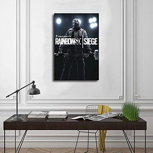 Póster de Tom Clancy's Rainbow Six Siege 5 lienzo para decoración de pared, impresión artística para sala de estar o dormitorio, 30 x 45 cm, estilo Unframe-1