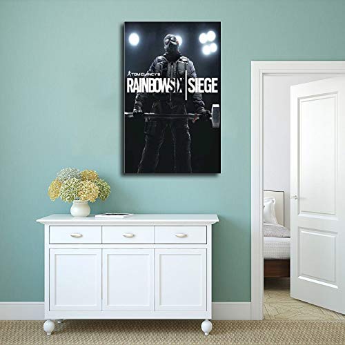 Póster de Tom Clancy's Rainbow Six Siege 5 lienzo para decoración de pared, impresión artística para sala de estar o dormitorio, 30 x 45 cm, estilo Unframe-1