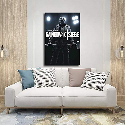 Póster de Tom Clancy's Rainbow Six Siege 5 lienzo para decoración de pared, impresión artística para sala de estar o dormitorio, 30 x 45 cm, estilo Unframe-1
