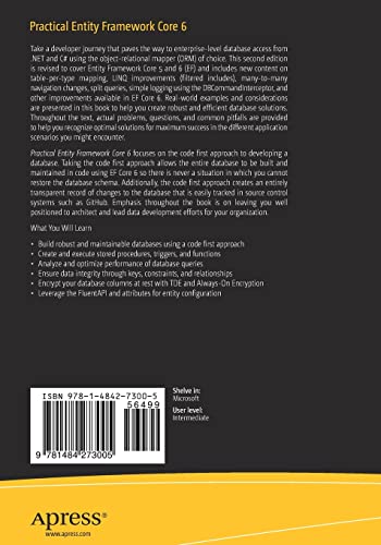 Practical Entity Framework Core 6: Database Access for Enterprise Applications