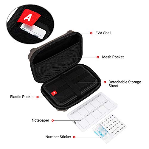 PROfezzion 100 ranuras para tarjetas de memoria, resistente al agua, para Nintendo Switch, tarjeta SD Cfexpress tipo A, tarjetas PSV PS Vita, organizador de colección de cartuchos de EVA antigolpes