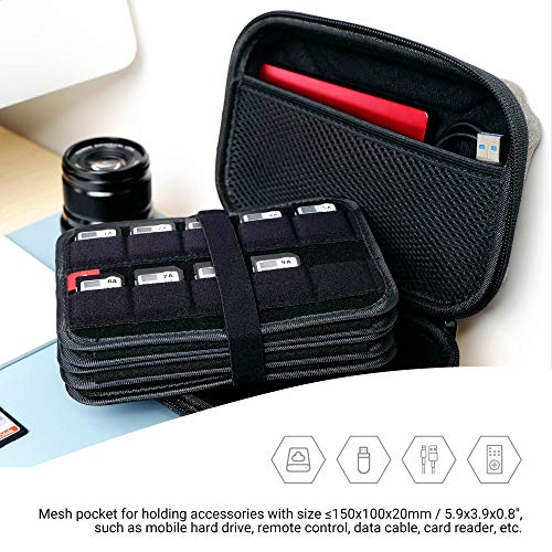 PROfezzion 100 ranuras para tarjetas de memoria, resistente al agua, para Nintendo Switch, tarjeta SD Cfexpress tipo A, tarjetas PSV PS Vita, organizador de colección de cartuchos de EVA antigolpes