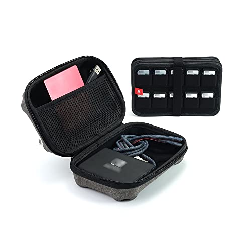 PROfezzion 100 ranuras para tarjetas de memoria, resistente al agua, para Nintendo Switch, tarjeta SD Cfexpress tipo A, tarjetas PSV PS Vita, organizador de colección de cartuchos de EVA antigolpes