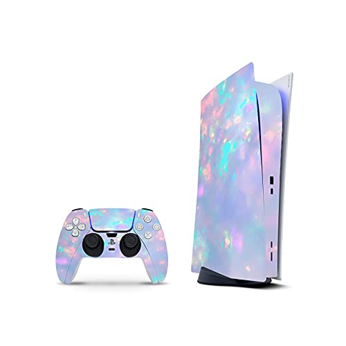 PS5 Digital Skin Console Controllers De 46 North Design, 3M Technology Calidad Que Calcomanías Coche, Espejo Unicornio Blanco Rosa Azul, Duradera, Fabricado En Canadá