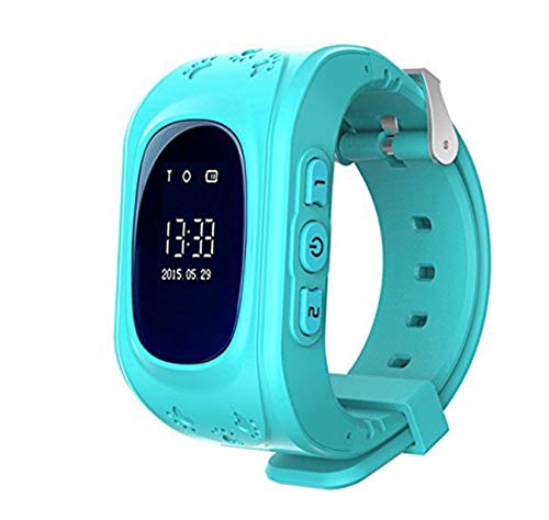 PTHTECHUS Niños Smartwatch Teléfono Localizador GPS, Reloj de Pulsera Inteligente con Chat de Voz SOS Cámara Despertador Reloj Digital Mejor Regalo Niño y niña de 3 a 12 años ,Azul