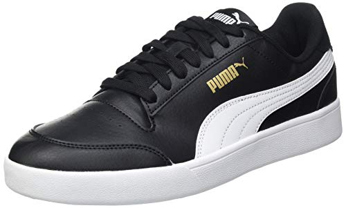 Puma Shuffle, Zapatillas Unisex Adulto, Negro Black White Team Gold, 37.5 EU