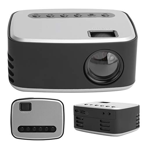 PUSOKEI Proyector Videop 1920x1080p, HD 1920 * 1080 Home Theater Mini proyector de Video LED portátil 1080P HDMI USB Audio Reproductor de Video portátil para Auriculares/computadora/decodificador(EU)
