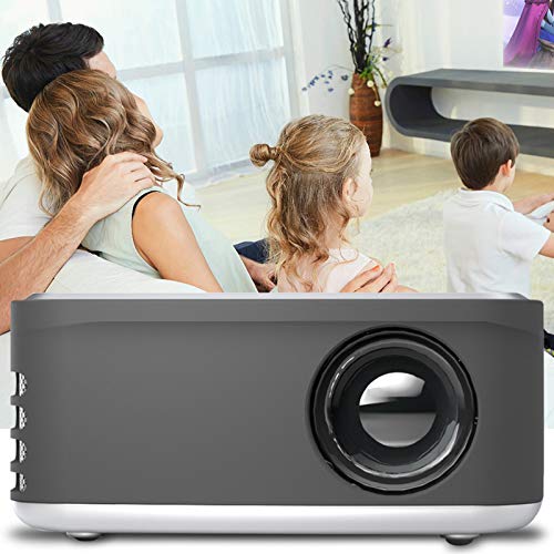 PUSOKEI Proyector Videop 1920x1080p, HD 1920 * 1080 Home Theater Mini proyector de Video LED portátil 1080P HDMI USB Audio Reproductor de Video portátil para Auriculares/computadora/decodificador(EU)