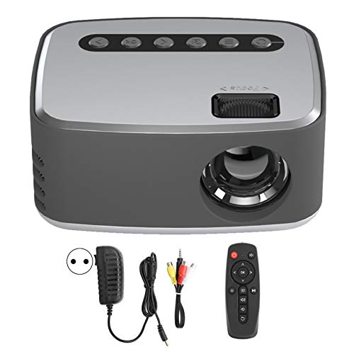 PUSOKEI Proyector Videop 1920x1080p, HD 1920 * 1080 Home Theater Mini proyector de Video LED portátil 1080P HDMI USB Audio Reproductor de Video portátil para Auriculares/computadora/decodificador(EU)