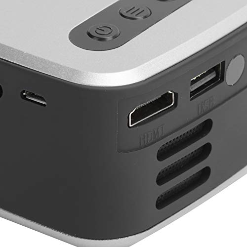 PUSOKEI Proyector Videop 1920x1080p, HD 1920 * 1080 Home Theater Mini proyector de Video LED portátil 1080P HDMI USB Audio Reproductor de Video portátil para Auriculares/computadora/decodificador(EU)