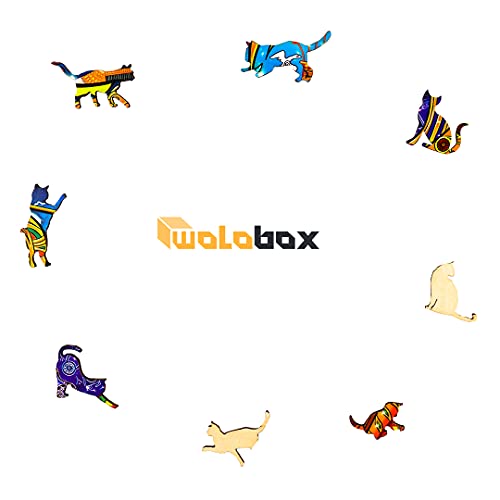 Puzzle Jigsaw Rompecabezas de Madera con 300 Coloridas Piezas de Animales para Adultos y niños (Gato)