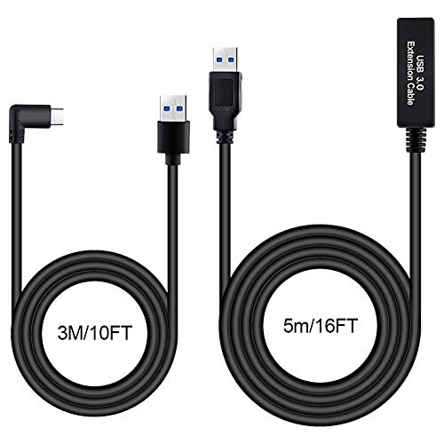 Quest Link - Cable de datos estables tipo C compatible con auriculares Oculus Quest Link Steam VR y PC para juegos, cable de extensión con transferencia de datos de alta velocidad y carga rápida