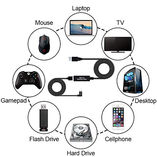 Quest Link - Cable de datos estables tipo C compatible con auriculares Oculus Quest Link Steam VR y PC para juegos, cable de extensión con transferencia de datos de alta velocidad y carga rápida