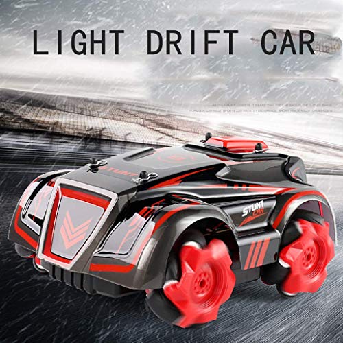 RC Stunt Car Remote Control 4WD 360° Spin Drift Car Truck with Large Rechargeable Battery Flash Lights for Kids and Adults Red (Blue)