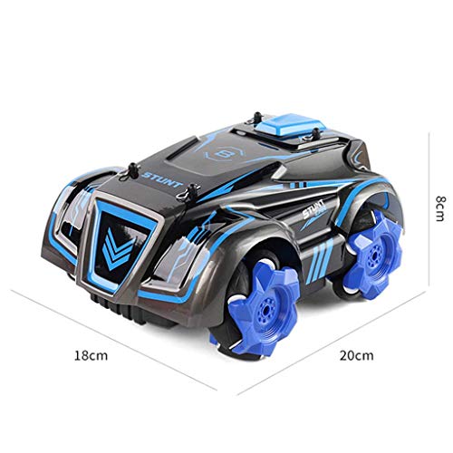 RC Stunt Car Remote Control 4WD 360° Spin Drift Car Truck with Large Rechargeable Battery Flash Lights for Kids and Adults Red (Blue)