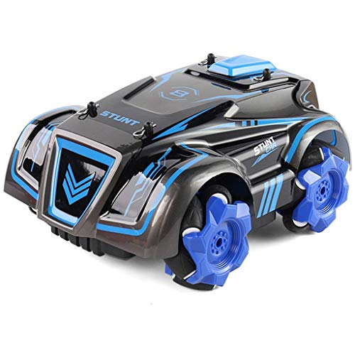 RC Stunt Car Remote Control 4WD 360° Spin Drift Car Truck with Large Rechargeable Battery Flash Lights for Kids and Adults Red (Blue)