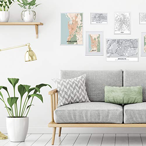 Relaxdays Bilderrahmen Juego, 15 x 20 cm, paspartú de 10 x 15 cm, Cristal, Marcos de Fotos para Colocar y Colgar, Color Blanco, 2 Unidades