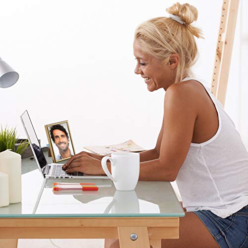 Relaxdays Bilderrahmen Juego, 15 x 20 cm, paspartú de 10 x 15 cm, Cristal, Marcos de Fotos para Colocar y Colgar, Color Blanco, 2 Unidades