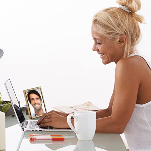 Relaxdays Juego de 2 marcos de fotos, 10 x 15 cm, paspartú de 9 x 13 cm, cristal, marcos de fotos para colocar y colgar, color negro