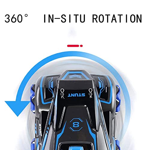 Remote Control Car for Kids Multi-Directional Hight Speed RC Drift Cars 2.4GHz 4WD RC Stunt Car Rechargeable Battery Off Road RC Cars for Boys Age 4-7 8-12 (Blue)
