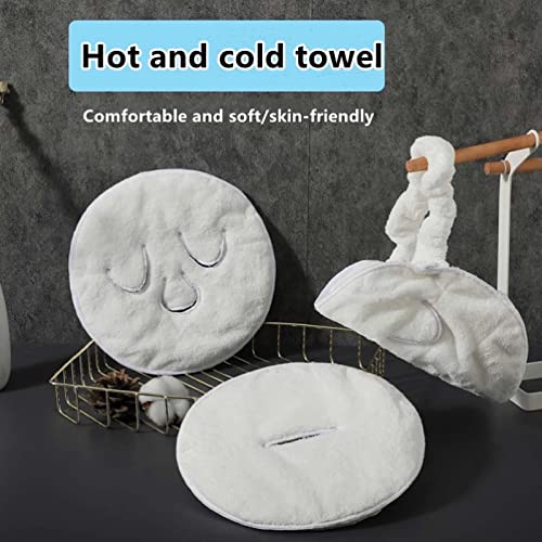 Reusable Face Towel Mask,Facial Steamer Towe,Mask Steamer,Facial Towel Warmer Steamer,Hot Compress Towel for Face,Beauty Skin Care Mask for Women Girl (C-Without Rope)