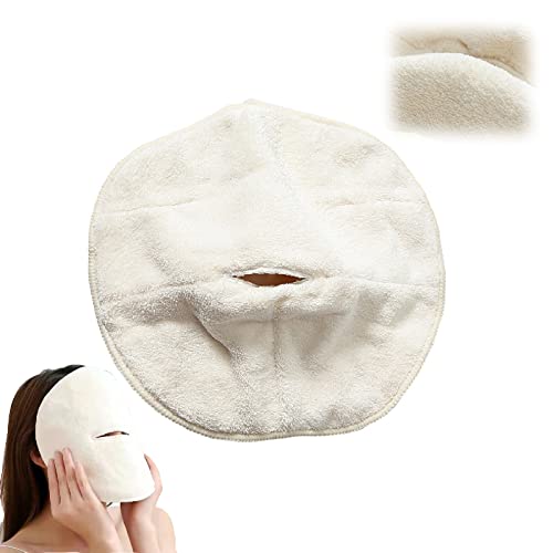 Reusable Face Towel Mask,Facial Steamer Towe,Mask Steamer,Facial Towel Warmer Steamer,Hot Compress Towel for Face,Beauty Skin Care Mask for Women Girl (C-Without Rope)