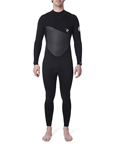 RIP CURL WSM8JM Omega Men,4/3 mm Steamer Back Zip, Wetsuit, Thermolining,Black,MT/183cm