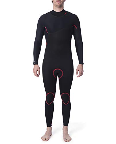 RIP CURL WSM8JM Omega Men,4/3 mm Steamer Back Zip, Wetsuit, Thermolining,Black,MT/183cm