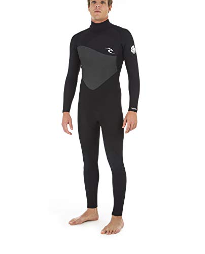 RIP CURL WSM8JM Omega Men,4/3 mm Steamer Back Zip, Wetsuit, Thermolining,Black,MT/183cm