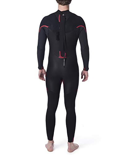 RIP CURL WSM8JM Omega Men,4/3 mm Steamer Back Zip, Wetsuit, Thermolining,Black,MT/183cm