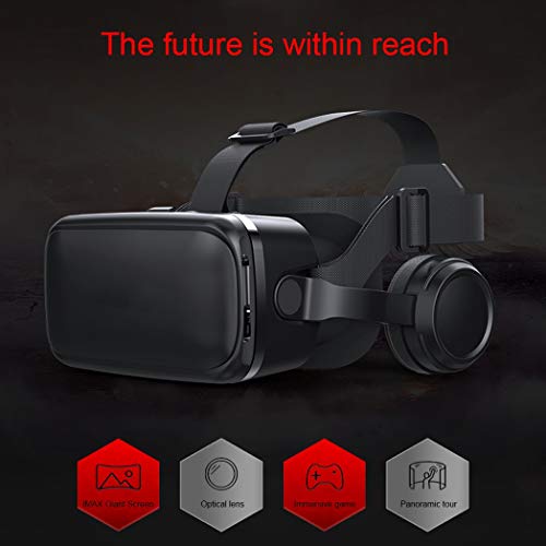 RSGK Gafas de Realidad Virtual 3D, Gafas de Gafas Bluetooth de Realidad Virtual con Control Remoto, Utilizado para Jugar Juegos y Ver películas. Teléfono móvil de 4.7-6.5 Pulgadas.