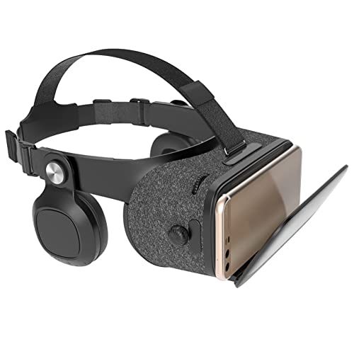RSGK VR Auricular Realidad Virtual, Gafas VR con Controlador, Vidrio VR Ajustable de Realidad Virtual 3D, Regalos para niños y Adultos, Compatible con teléfonos móviles de 4.7-6.0 Pulgadas
