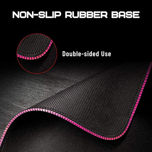 RuoCherg Alfombrillas de Ratón RGB, Grande LED Gaming Mouse Pad, 10 Modos de Iluminación, Superficie Impermeable Base de Goma Antideslizante para Jugadores, PC y Portátiles