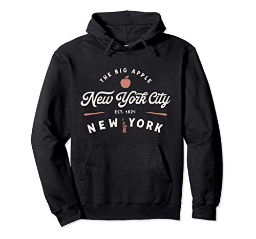 Rustic Classic New York City New York 1624 Big Apple Novelty Sudadera con Capucha