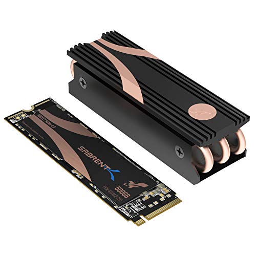 Sabrent 500GB Rocket Nvme PCIe 4.0 M.2 2280 SSD Interno Unidad de Estado sólido de máximo Rendimiento con disipador térmico (SB-ROCKET-NVMe4-HTSK-500)