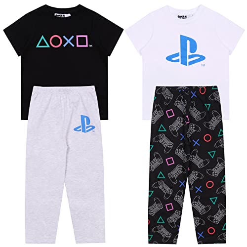 sarcia.eu 2X Pijama de niño Blanco y Negro de Playstation, Oeko-Tex 5-6 años
