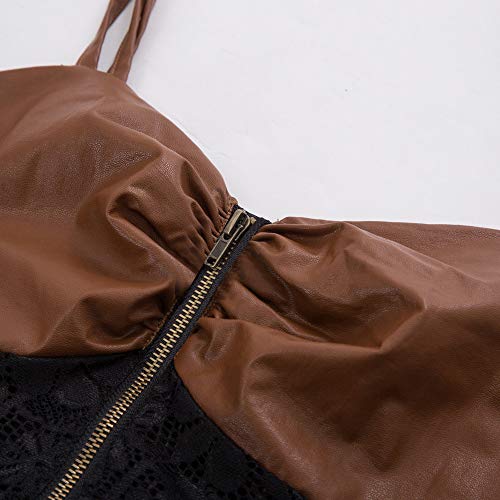 SCARLET DARKNESS Vestido elegante para mujer Vestidos de fiesta ajustados Vestido marrón para mujer Ceremonia Vestido victoriano para años Dama de honor XL SL88-2