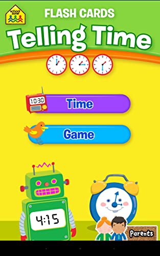 School Zone - Telling Time Flash Cards - Ages 4-6, Digital & Analog Time, Reading Clocks