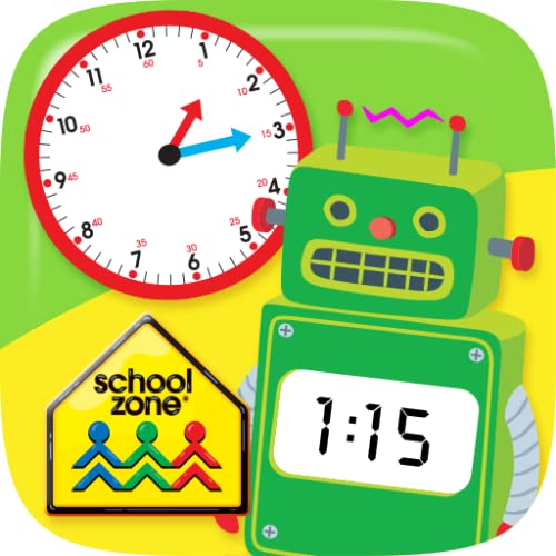 School Zone - Telling Time Flash Cards - Ages 4-6, Digital & Analog Time, Reading Clocks