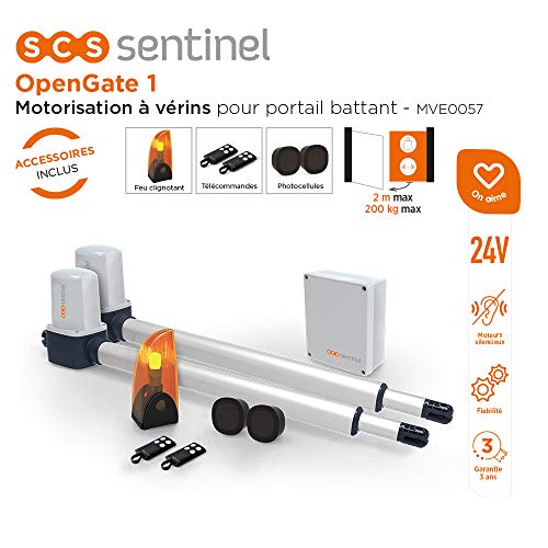 SCS Sentinel MVE0057 Hingend batientes Puerta de Giro automático-Portal Motor eléctrico Beating Verin OpenGate 1-MVE0057, Gris