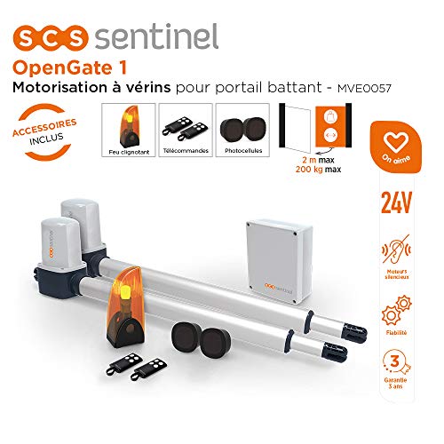 SCS Sentinel MVE0057 Hingend batientes Puerta de Giro automático-Portal Motor eléctrico Beating Verin OpenGate 1-MVE0057, Gris