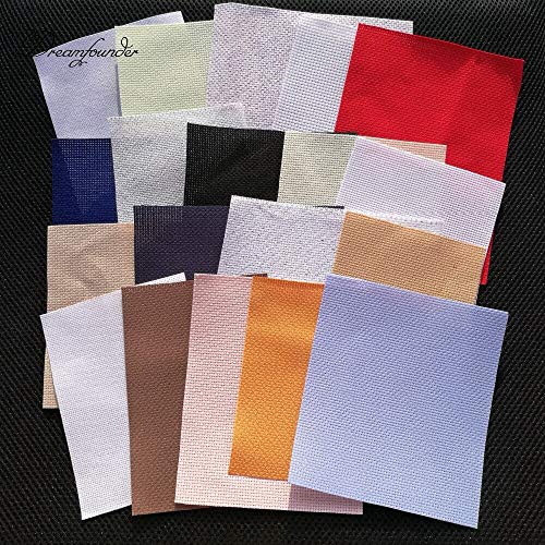 sdfpj 50x50cm Cuento Aleatorio Tamaño de Color Aida Paño Tela de Punto de Cruz Lienzo Bricolaje Handmade Seed Handcraft Operoom (Cross Stitch Fabric CT Number : 18CT)
